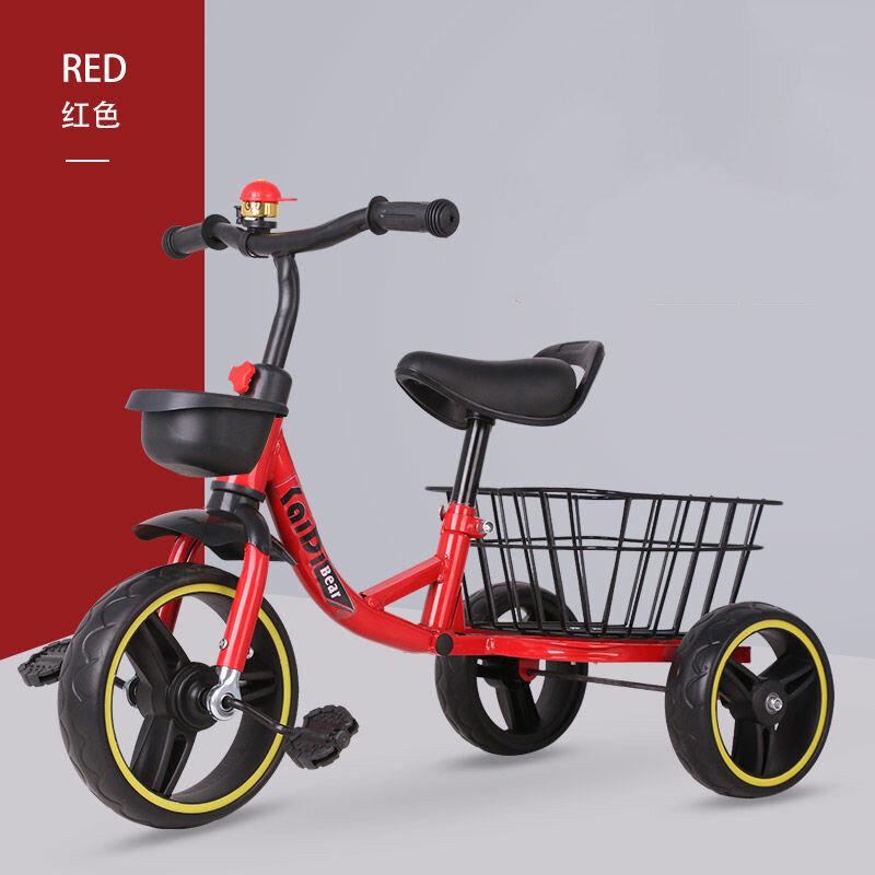 Anak-anak Roda Tiga Sepeda Anti-rollover Anak Pedal Sepeda Bayi Naik Mainan Mobil Anak Laki-laki dan Perempuan Hadiah Ulang Tahun Anak-anak Mobil