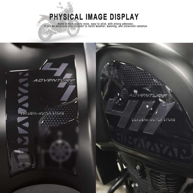 For Himalayan 411 Himalayan411 Motorcycle Accessories 3D Epoxy Resin Protective Sticker Kit