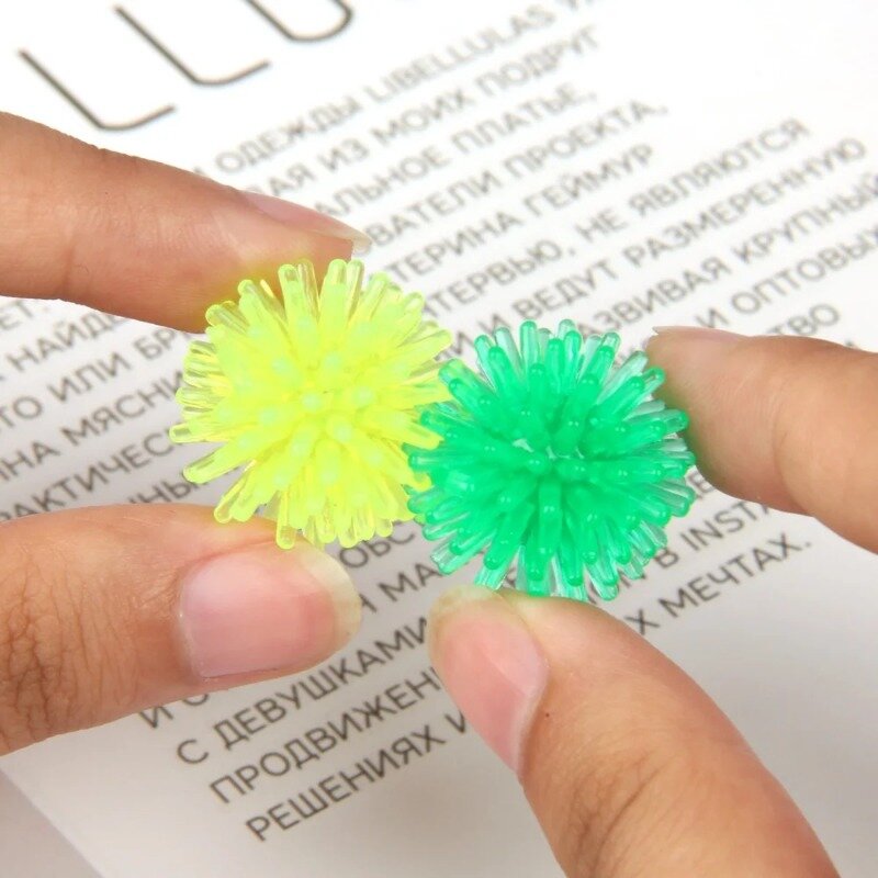 6 pçs spiky bola brinquedo fidget tamanho pequeno para crianças autismo sensorial tdah ansiedade alívio juguete antiestros exercício aperto bola