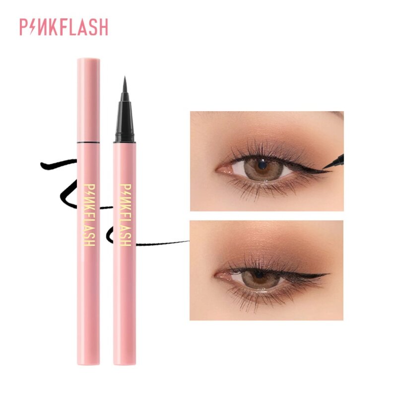 Pinkflash-كحل سائل للنساء ، كحل سائل ، أسود ، بني ، غير لامع ، مكياج العيون ، مستحضرات التجميل