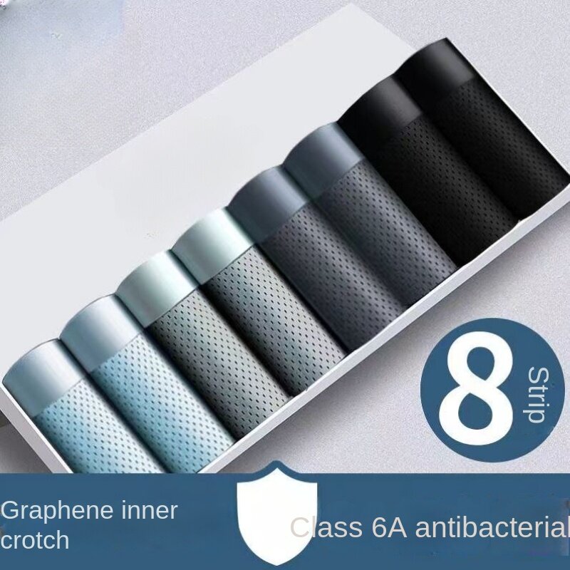 Tela de perfil interior antibacteriana de grafeno para hombre, ropa interior cómoda, transpirable, de cintura media, corta