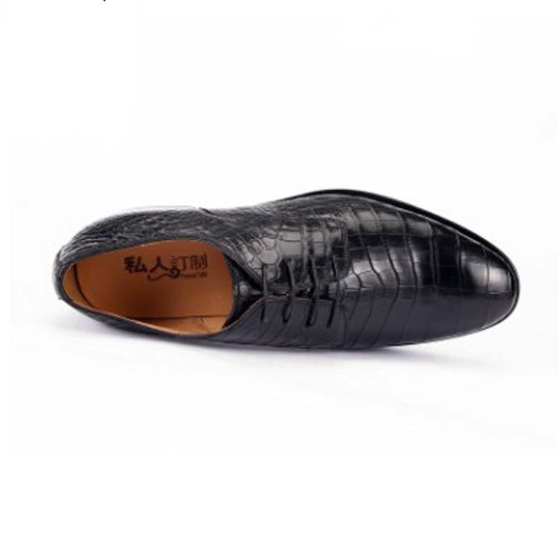 Xige-zapatos de cuero de cocodrilo para hombre, calzado de negocios, personalizado, novedad