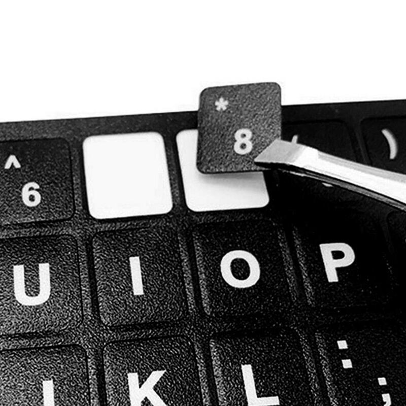 Autocollants de clavier de lettres anglaises conviviale rés en PVC, pour tablette, ordinateur portable, clavier de bureau, X0l6