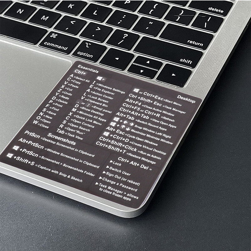PC Reference Keyboard Shortcut Sticker Adhesive For PC Laptop Desktop