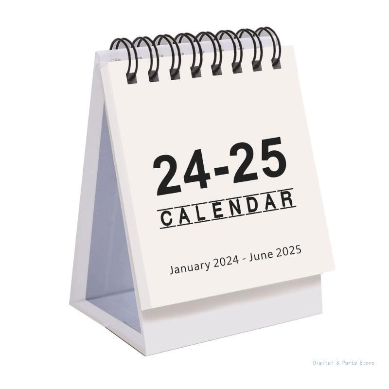 Mini calendario de escritorio M17F 2024 para decoración de oficinas en el hogar para planificador de horario diario