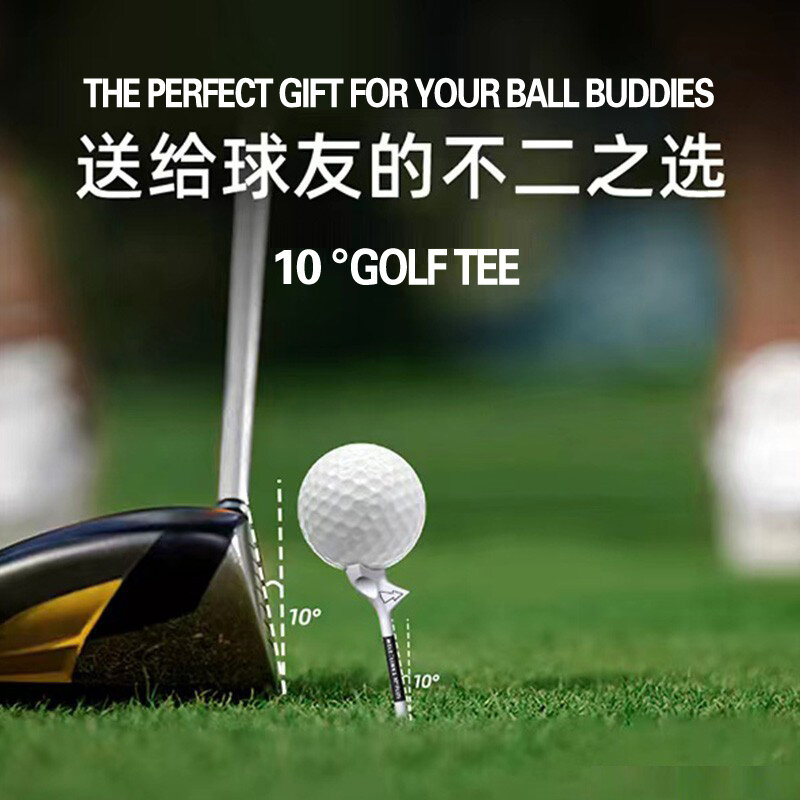 Baru Golf Tee Berlian Berbentuk Golf Tee 10 Derajat Diagonal Masukkan Mengurangi Rotasi dan Meningkatkan Kecepatan Jarak dengan Nol Tarik
