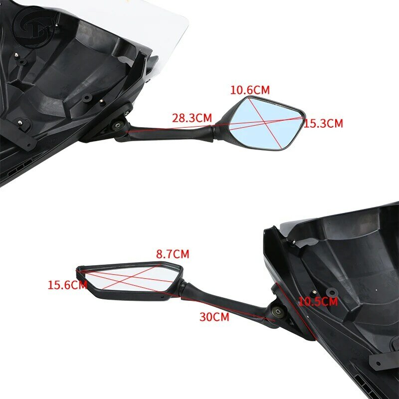 For Yamaha Nmax155 Nmax125 Nmax150 2020-2024 Motorcycle Modified Front Face Windshield Rearview Mirror Integrated Accessories