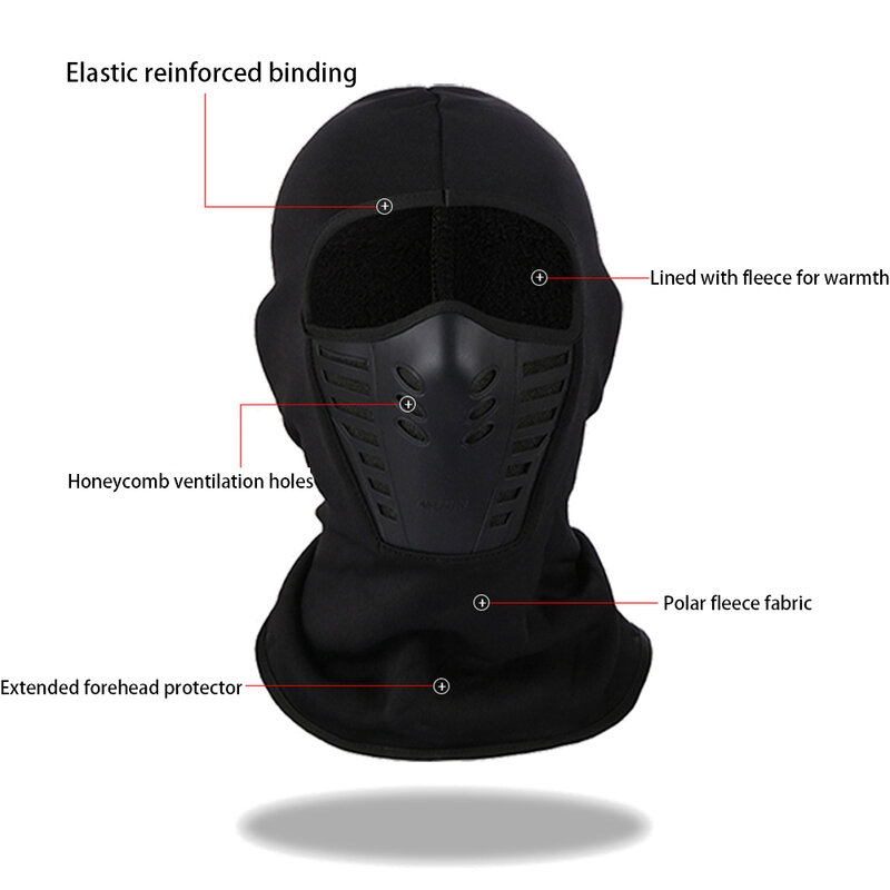 1pc Polyester Silicone Helmet Winter Warm Riding Fit Helmet Balaclava Ski Face Hat Cover For Cold Weather Outdoor Activities