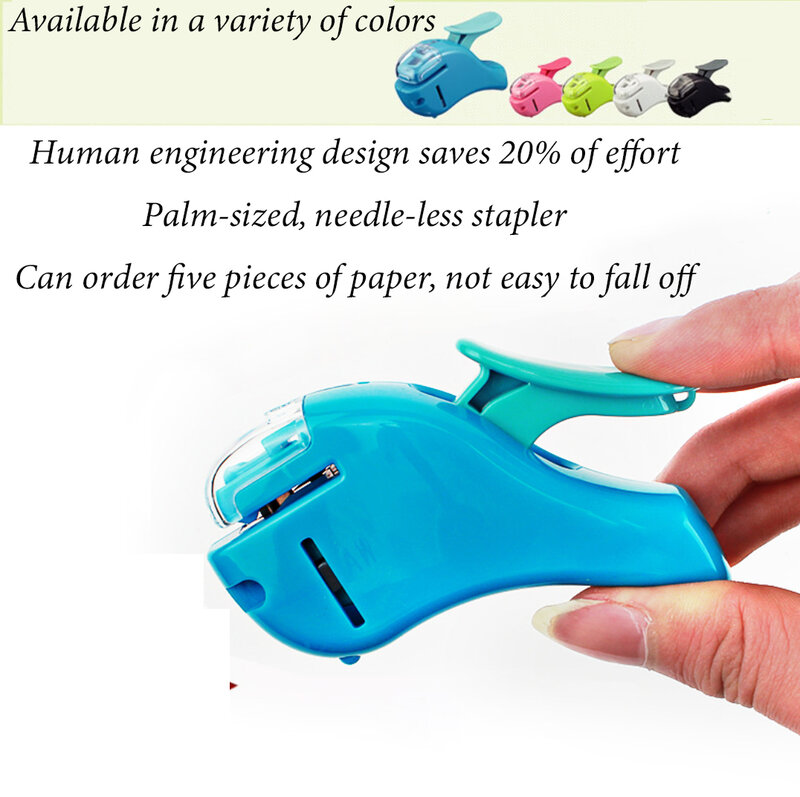 school supplies Stationery posters office supplies Non staple stapler embossing for students, labor-saving and portable useful