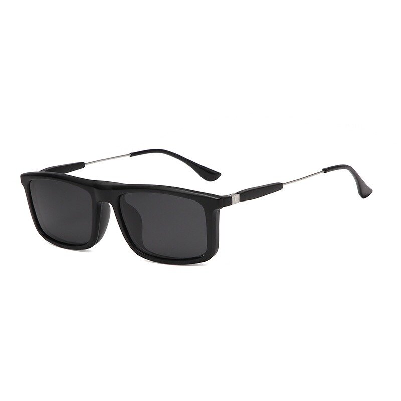 Eyeglasses Frame Men Women With 5 PCS Clip On Polarized Sunglasses Spectacle Magnetic Glasses Male UV400 Eyeglasses 2290