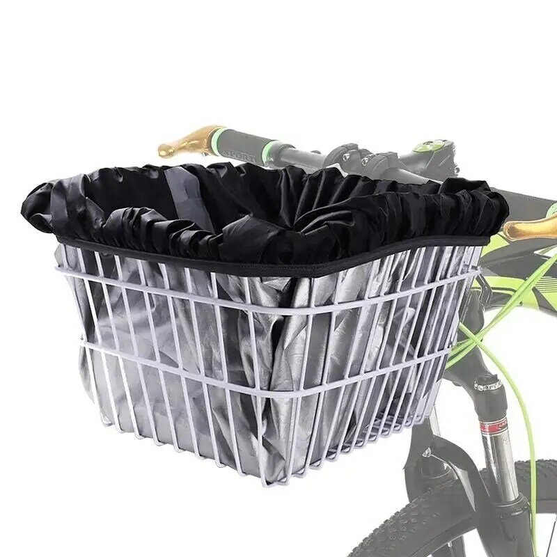 Waterproof Bike Basket Liner, cesta de bicicleta, capa de chuva, tecido Oxford, acessórios Mais