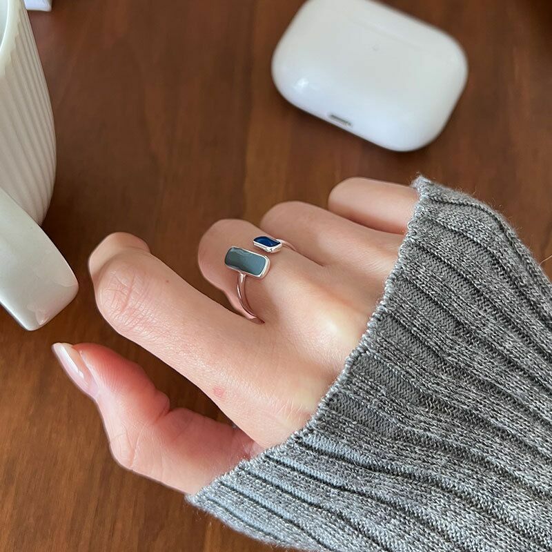 Женское кольцо из стерлингового серебра 100% пробы в стиле ретро