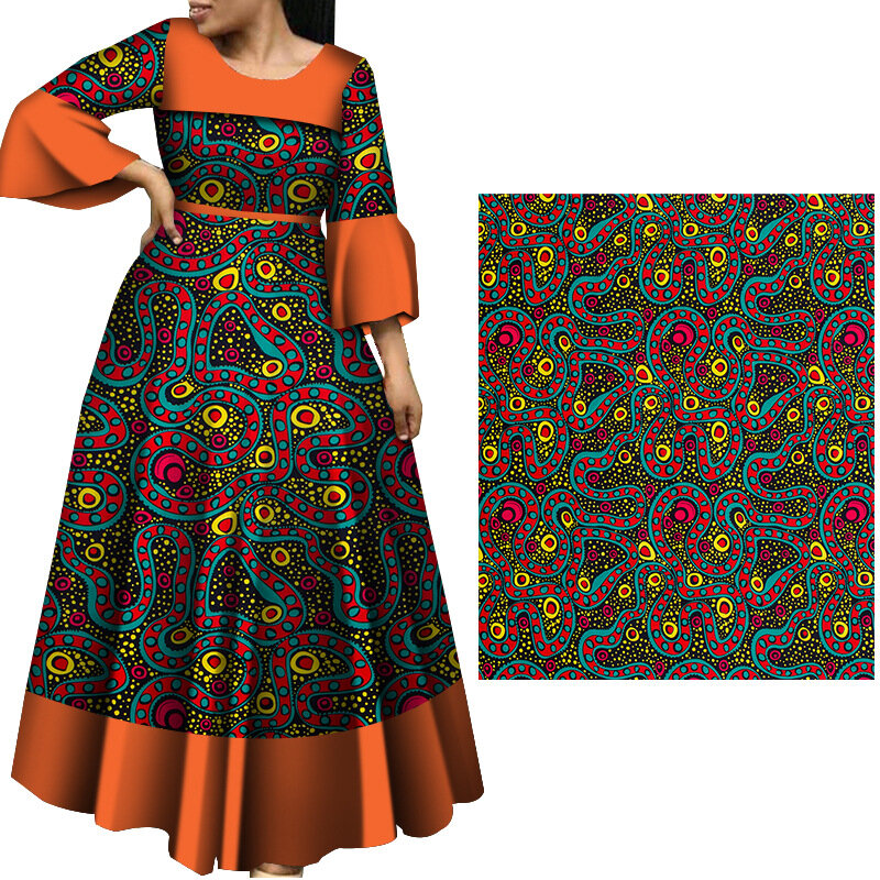 Katun cetak Afrika lilin asli Nigeria DIY tekstil Ankara kain jahit blok kain cetak Batik Belanda kualitas tinggi