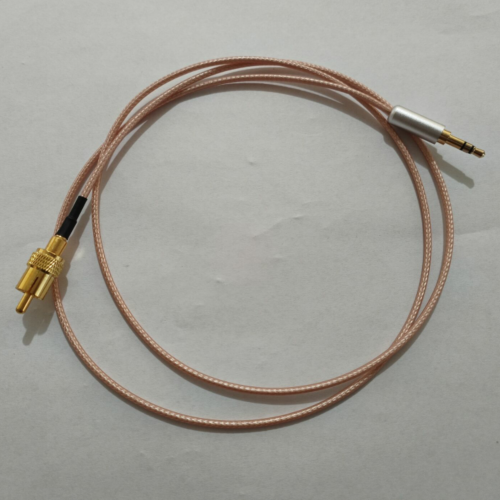 RG316 Kabel RCA Konektor Laki-laki Ke 3.5Mm Laki-laki Jalur Ganda RF Kuncir Kabel Jumper Caox