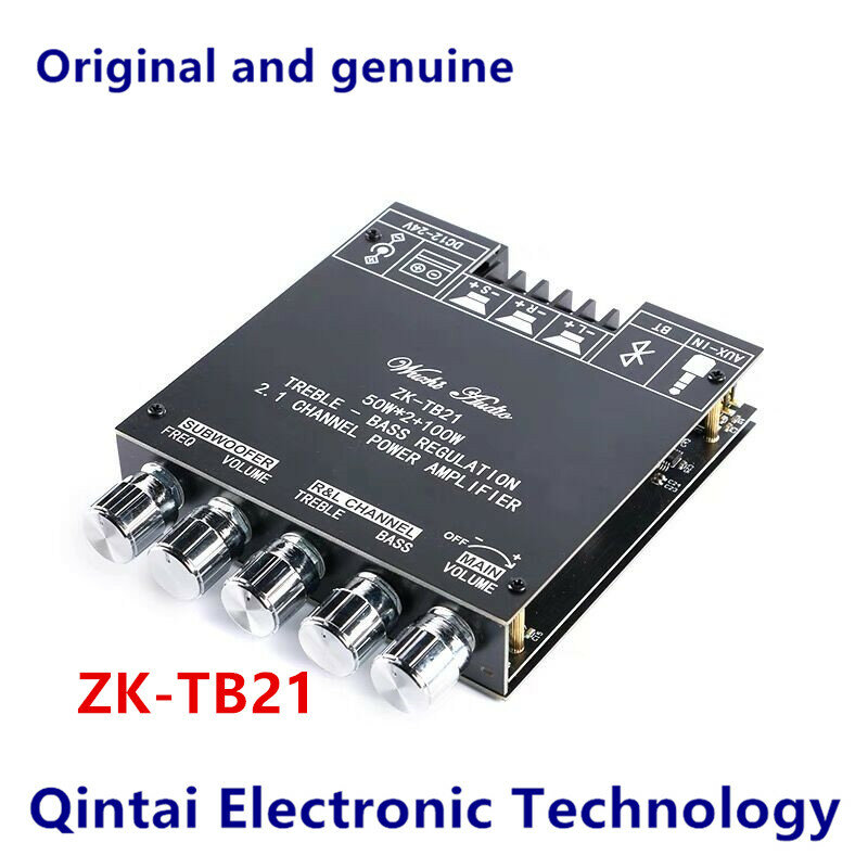 ZK-TB21 Bluetooth 5.0 Subwoofer Amplifier Board 50W * 2 + 100W 2.1 Channel Power Audio Stéréo Bass Medals TPA3116wiches