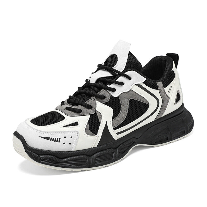 Мужские кроссовки на толстой подошве, дышащие сетчатые, модная повседневная спортивная обувь для бега, на весну