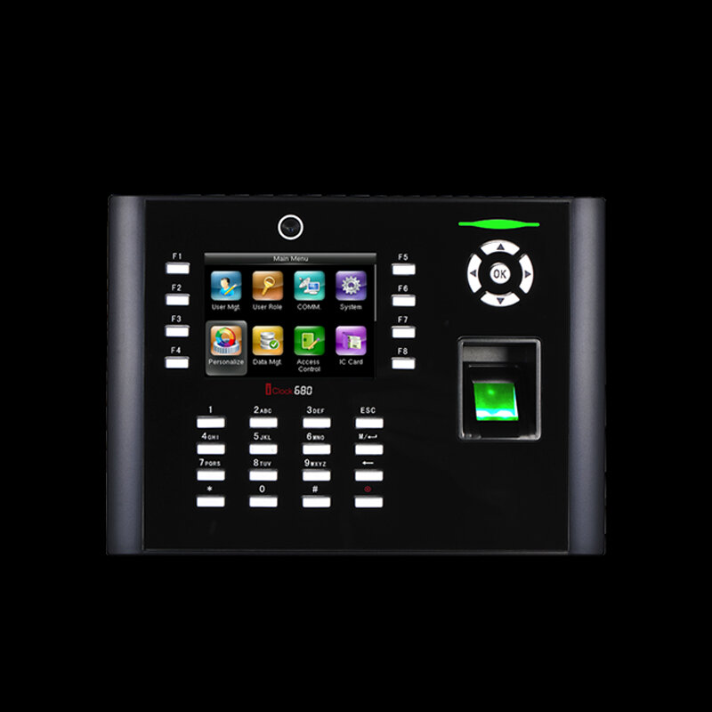 Iclock680 + ic mfカード、指紋時間、交通およびアクセス制御端末