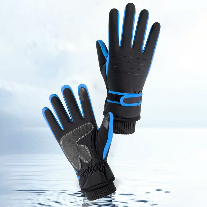 Riding Gloves 1 Pair Simple Non-slip Wear-resistant  Fall Winter Male Motorcycle Skiing Gloves for Outdoor