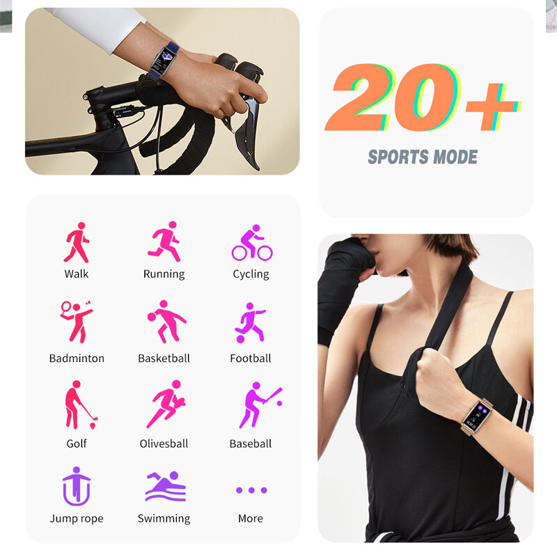 CanMixs Smart Watch Men 1.47 pollici frequenza cardiaca True Blood Oxygen Monitor Sport Fitness Tracker Smartwatch impermeabile per le donne