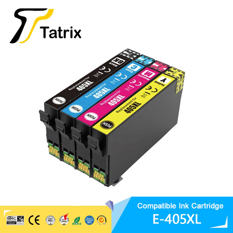 Tatrix for Epson 405XL C13T05H14010 Premium Color Compatible Printer Ink Cartridge for Epson WorkForce Pro WF-3820DWF/WF-3825DWF