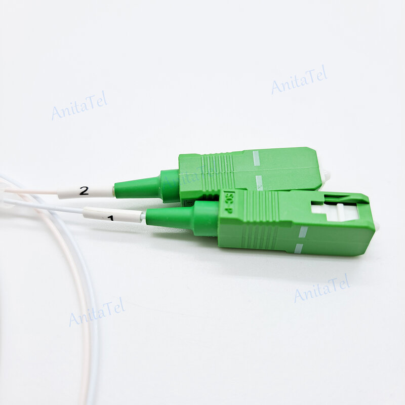 Divisor de fibra óptica SM de modo único, divisor de fibra óptica de PVC FTTH, 1x2, 1x4, 1x8, 1x16, 1x32 PLC, 0,9mm, 1m SC/APC, G657A1, nuevo