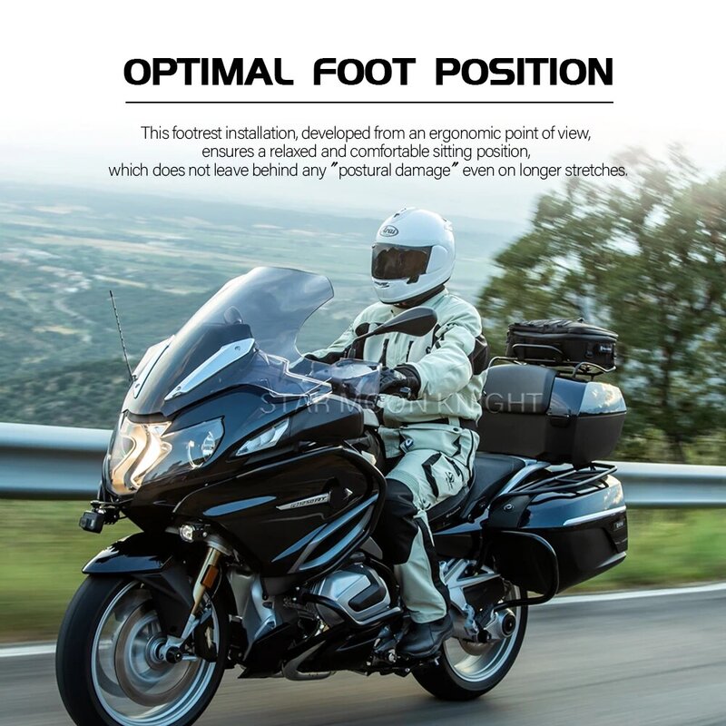 Para bmw r1200rt r 1200 rt-2009 2010 2011 2012 2013 motocicleta motorista apoio para os pés recolocação piloto pé pegs footpeg baixando kit