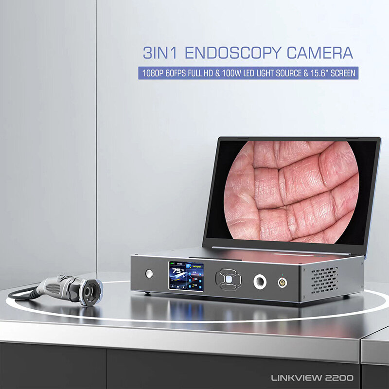 كاميرا التنظير الطبي مع مراقب ، محمول ، كامل HD 1080P ، 100 واط مصدر ضوء ، 15.6"