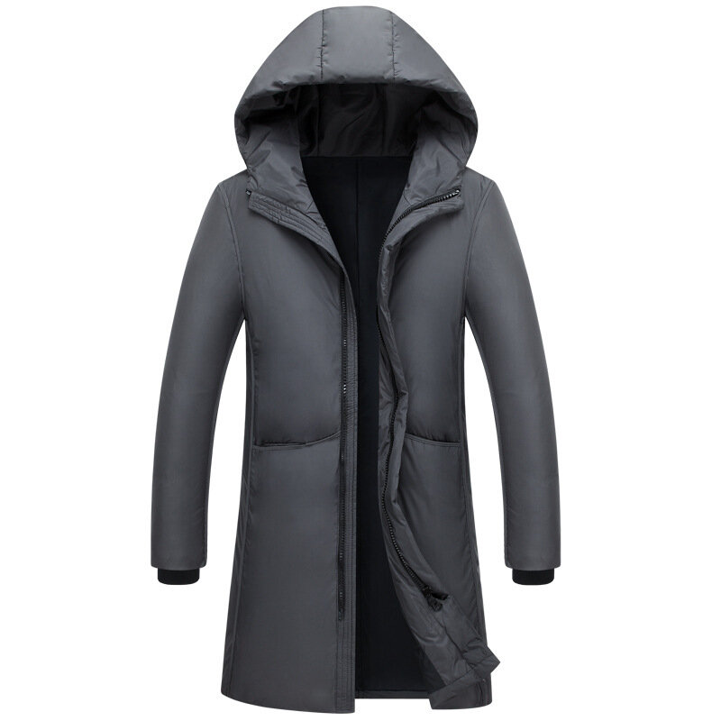 Wysokiej jakości parki męskie długa zimowa kurtka męskie ocieplana kurtka męskie płaszcz z kapturem męskie płaszcze casualowe mody Plus Size
