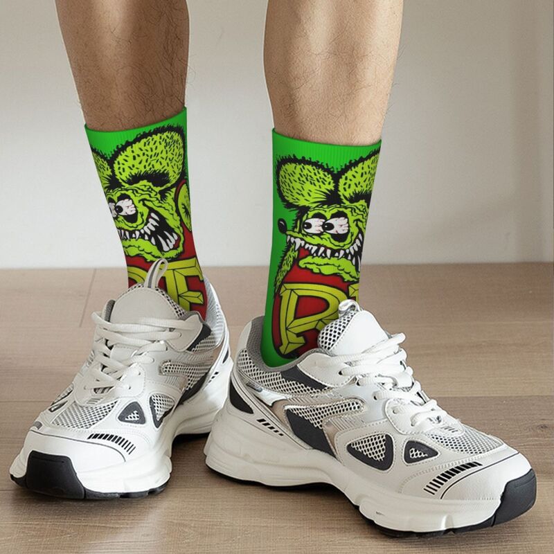 Harajuku Tales Of The Rat Fink 6 Men Women Socks Motion Beautiful Spring, Summer, Autumn, and Winter Dressing Gifts