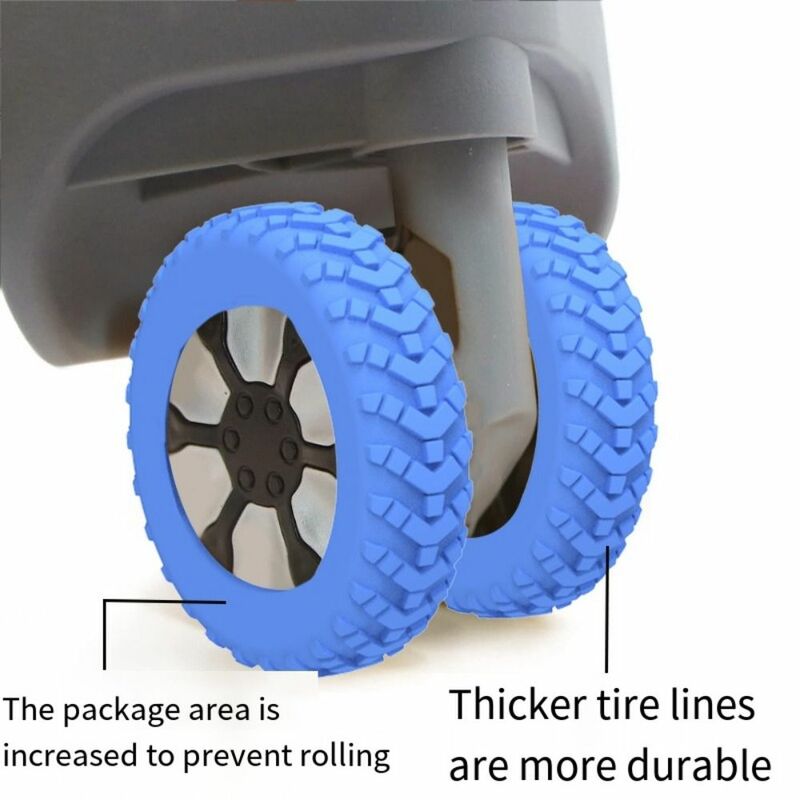 Copertura di protezione della ruota in Silicone impermeabile da 8 pezzi Heavy Duty riduce il rumore ruote copertura di protezione antiusura antiurto