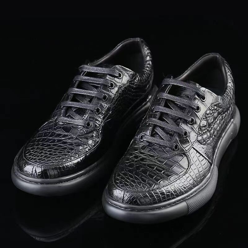 2024 new arrival Fashion crocodile skin causal shoes men,male Genuine leather Sneaker PDD72
