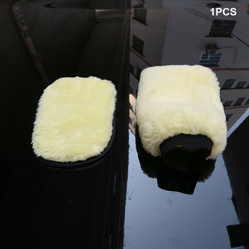 Guanti in lana per autolavaggio ad alta imitazione lana velluto ceretta guanti a doppia faccia spessi strumenti per la pulizia dell'auto forniture per la pulizia