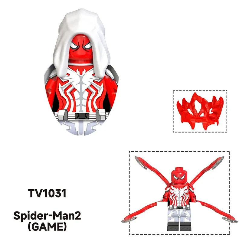 TV6201 TV6202 TV6203 TV6204 Marvel Superhero Spider-Man Iron Man Blocks Cartoon Character building block Boy Birthday Present