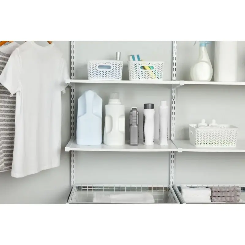 ชั้นแขวนตู้ยางพาราสีขาว24นิ้วสำหรับใช้ในตู้เสื้อผ้าห้องซักรีดและห้องนอน