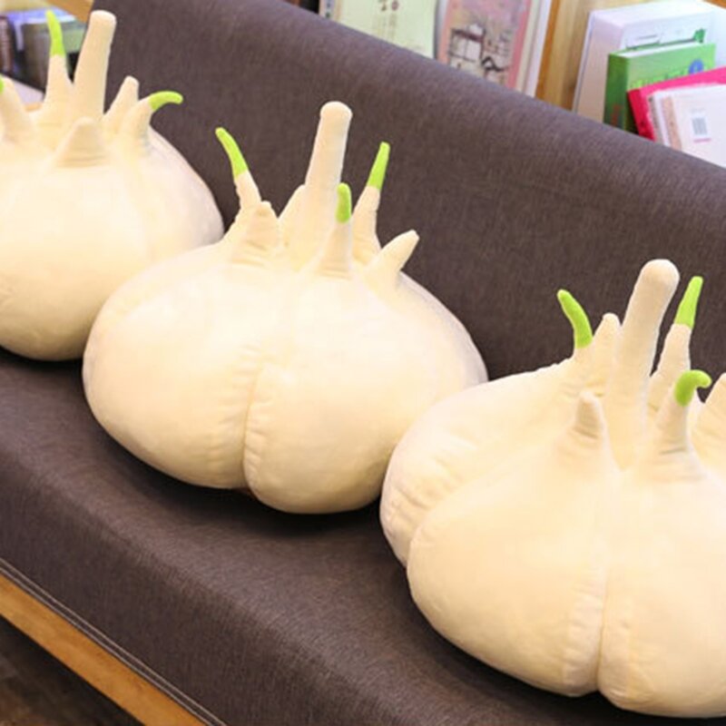 HUYU Pelúcia alho vegetal engraçado macia para boneca usada travesseiro cochilo Almofadas escritório