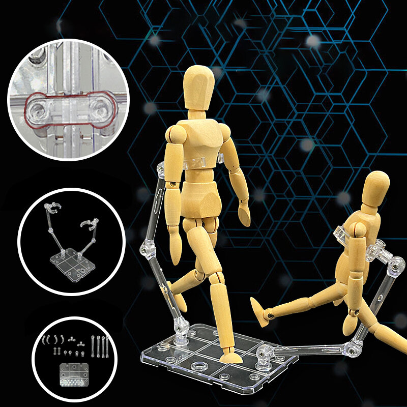 Robô artesanal suporte modelo brinquedo titular, stand base, flexível, display, show, figura, ação, apoio, bricolage