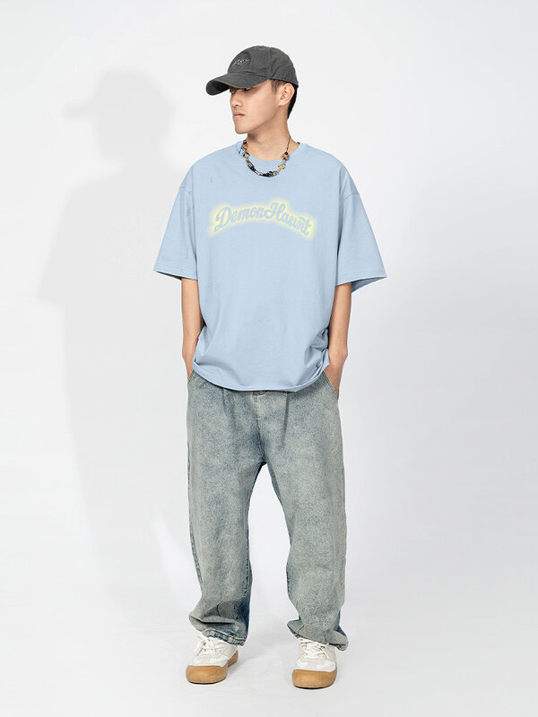 Camicie a maniche corte sportive da uomo NWT a 2 colori Top in cotone da palestra sportivo elasticizzato più spesso
