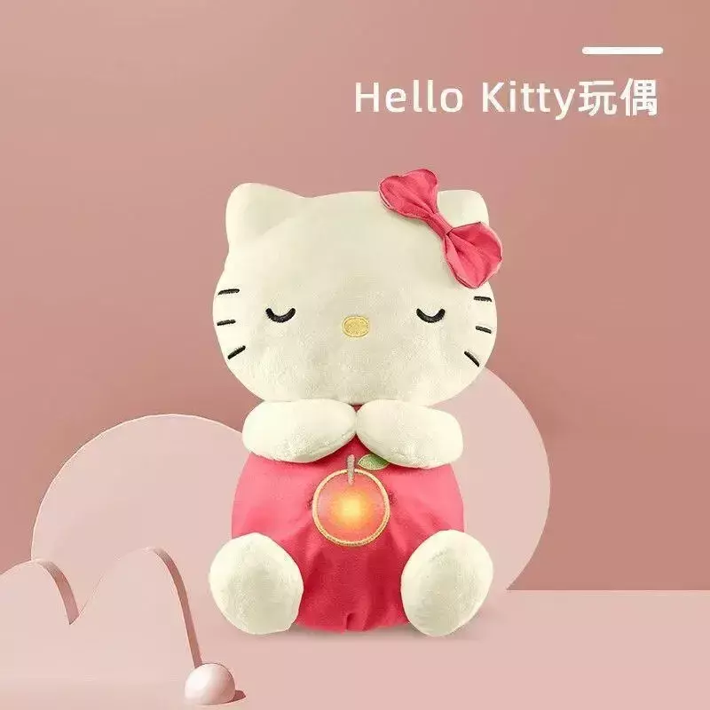 Breathable Hellokitty Plush Doll Doll Simulation Breathing Kitty Toy Girl Gift Anime Surrounding Birthday Gift
