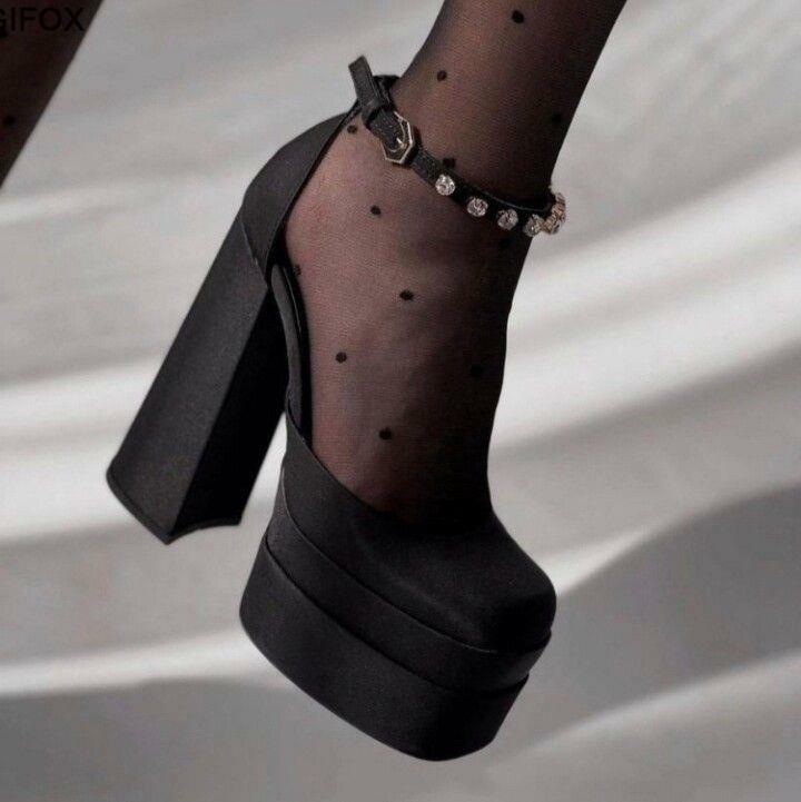 GIGIFOX-zapatos de tacón superalto estilo gótico punk para mujer, calzado con remaches, cosplay, hebilla, cadena de metal, punk