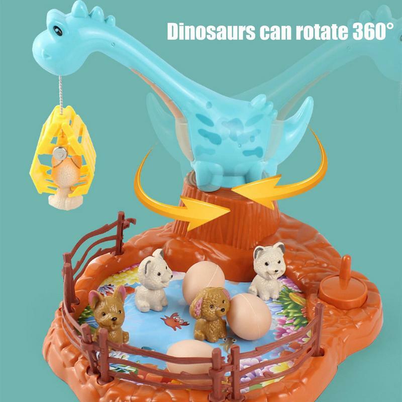 Mesin cakar Mini dinosaurus mengambil permainan kartun cakar menangkap mainan memancing mesin derek papan permainan lucu untuk anak-anak hadiah Natal