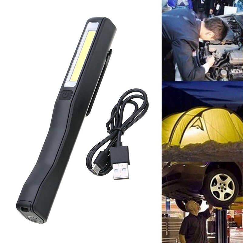 Lámpara LED COB portátil recargable, luz de inspección de trabajo para acampar, antorcha de mano magnética para el hogar, taller, automóvil, Campi, nuevo