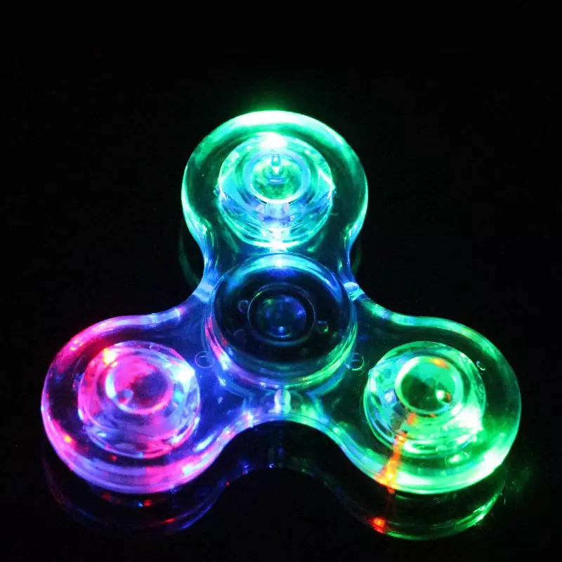 Pouvez-vous roscope LED en cristal transparent pour enfants, gyroscope du bout des doigts avec lumière, coloré, souillé, jouets pour enfants