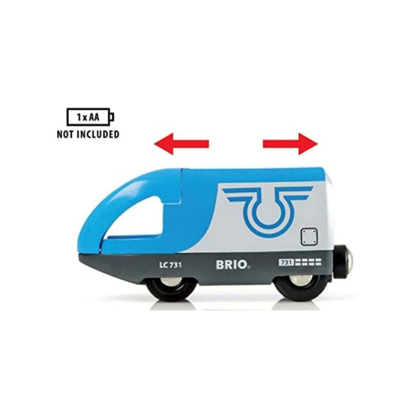 BRIO World Travel Battery Train dla dzieci w wieku 3 lat-kompatybilny ze wszystkimi zestawami i akcesoriami do kolei BRIO