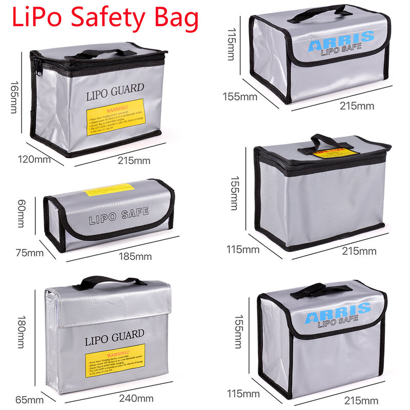 Lipo Guard-Sac de sécurité portable pour batterie de voiture RC FPV Racing Drone, arrang, VPN sion-Verde, 215x115x155mm