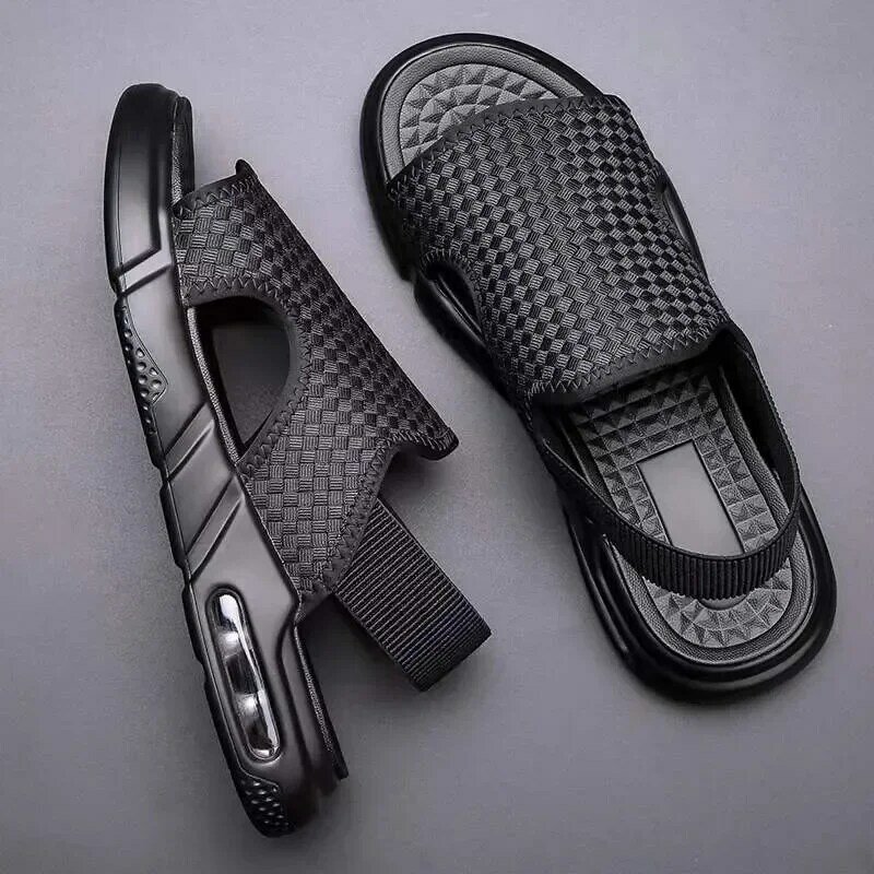 2024 męskie sandały letnie sandały plażowe męskie męskie codzienne sandał skórzany otwarte buty dla mężczyzn wędkarskie nowe obuwie sportowe mody