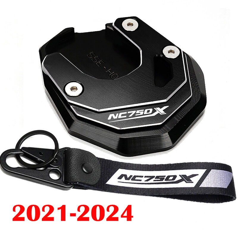 Para honda nc750x nc750x nc750x 2021-2024 / 2014-2020 motocicleta kickstand suporte lateral extensão placa de suporte nc750x chaveiro