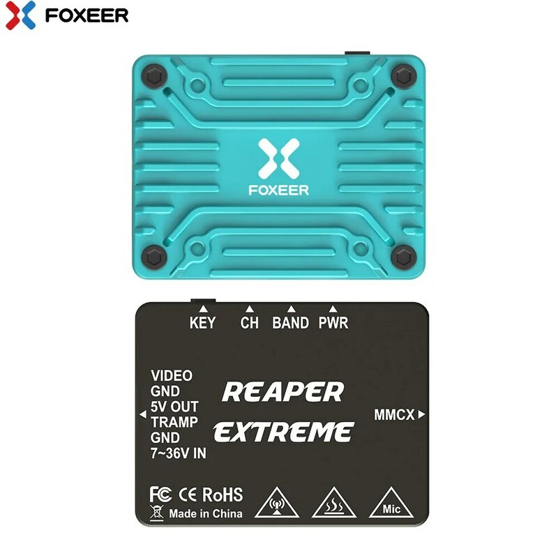 Foxeer Reaper Extreme 2.5W VTX 5.8G 40CH Pitmode 2500mW microfono incorporato guscio di dissipazione del calore CNC 2-8S 20 x20mm VTX FPV Parts