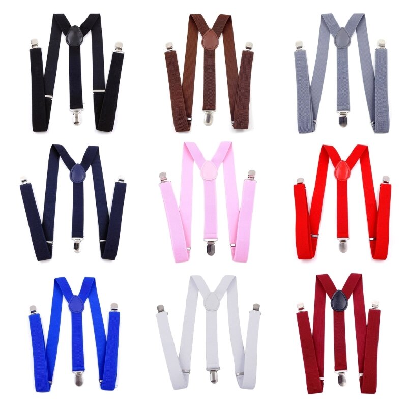 Clip-on Adult Y Suspenders for Shirt Men Woman Suspender Support Elastic Adjustable Trousers Clothing Accessories