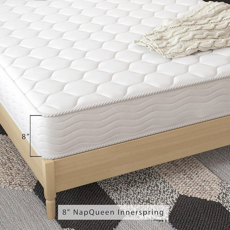 Innerspring-colchón de espuma viscoelástica, cama en caja, tamaño doble, mediano, firme, 8 pulgadas, blanco, envío gratis