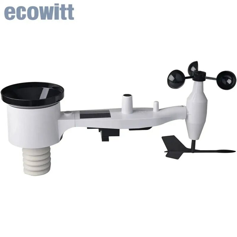 Ecowitt WS69 Sensor meteorológico para exteriores, 7 en 1, inalámbrico, alimentado por energía Solar, solo Sensor, no se puede usar solo
